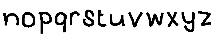 Purky Handwriting Font LOWERCASE