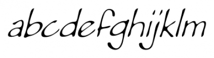 Pumpkinseed Light Oblique Font LOWERCASE