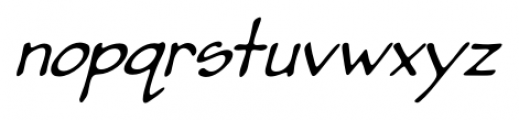 Pumpkinseed Oblique Font LOWERCASE