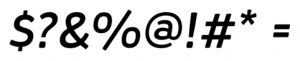 Pusia Medium Italic Font OTHER CHARS