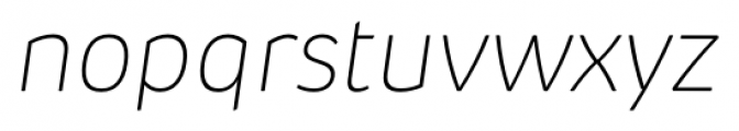 Pusia Thin Italic Font LOWERCASE