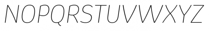 Pusia Ultra Thin Italic Font UPPERCASE