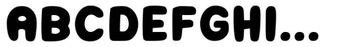 Puffy Groove Font UPPERCASE