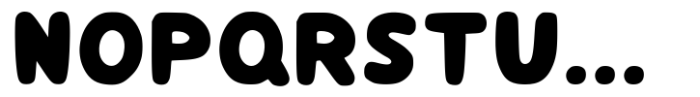 Puffy Groove Font UPPERCASE