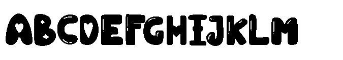 Puffy Love Font UPPERCASE