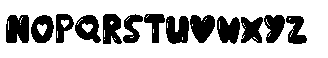 Puffy Love Font UPPERCASE