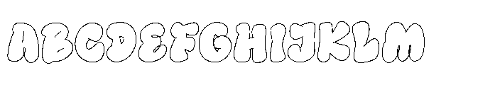 Puffy Play Outline Font UPPERCASE