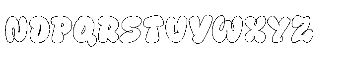 Puffy Play Outline Font UPPERCASE