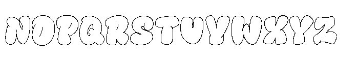 Puffy Play Outline Font LOWERCASE