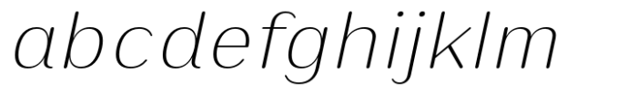 Puipui Extra Light Italic Font LOWERCASE