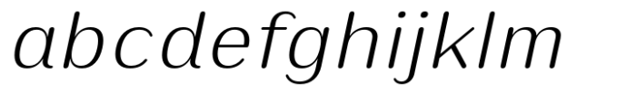 Puipui Light Italic Font LOWERCASE