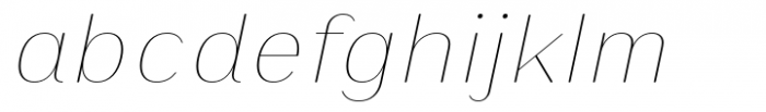 Puipui Thin Italic Font LOWERCASE