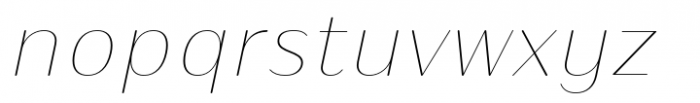 Puipui Thin Italic Font LOWERCASE
