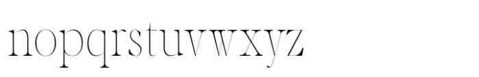 Pulmer Thin Font LOWERCASE