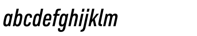 Pulse JP Compressed Medium Italic Font LOWERCASE