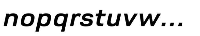 Pulse JP Expanded Bold Italic Font LOWERCASE