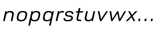 Pulse JP Expanded Italic Font LOWERCASE