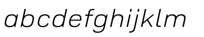 Pulse JP Expanded Light Italic Font LOWERCASE