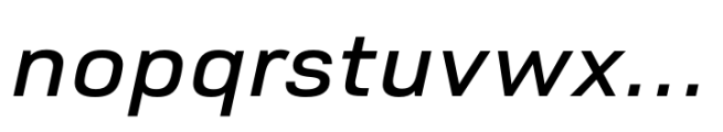 Pulse JP Expanded Medium Italic Font LOWERCASE