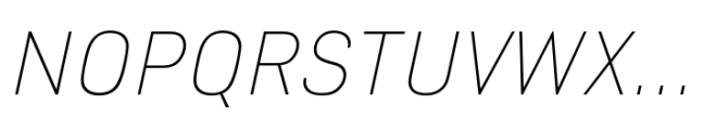 Pulse JP Thin Italic Font UPPERCASE
