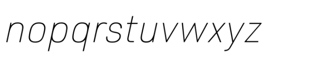 Pulse JP Thin Italic Font LOWERCASE