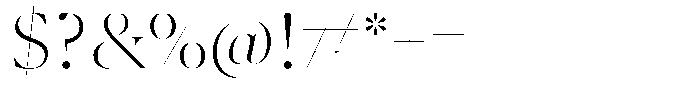 Pulso Big Thin Font OTHER CHARS