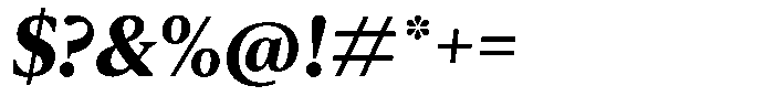 Pulso Bold Inclined Font OTHER CHARS