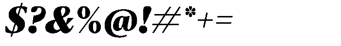 Pulso Headline Pro Black Italic Font OTHER CHARS
