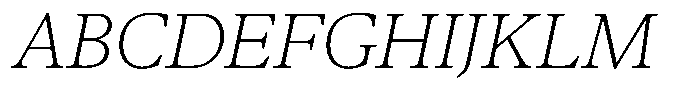 Pulso Headline Thin Italic Font UPPERCASE