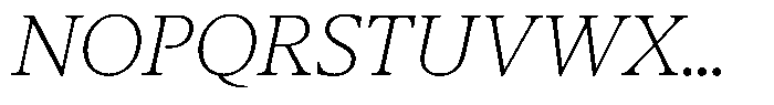 Pulso Headline Thin Italic Font UPPERCASE