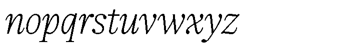 Pulso Headline Thin Italic Font LOWERCASE