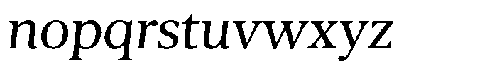 Pulso Pro Roman Inclined Font LOWERCASE