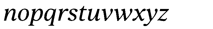 Pulso Pro Roman Italic Font LOWERCASE