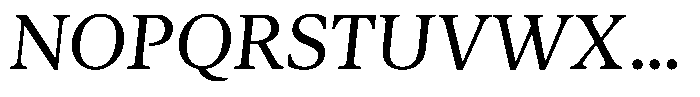 Pulso Roman Inclined Font UPPERCASE