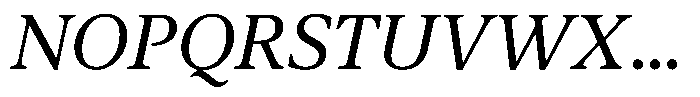 Pulso Roman Italic Font UPPERCASE