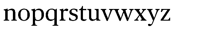 Pulso Roman Font LOWERCASE
