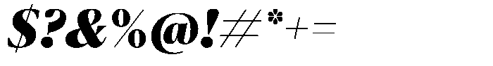 Pulso Title Pro Black Italic Font OTHER CHARS