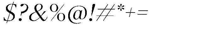 Pulso Title Pro Light Italic Font OTHER CHARS