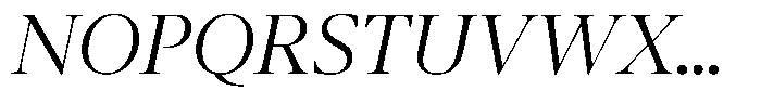 Pulso Title Pro Light Italic Font UPPERCASE