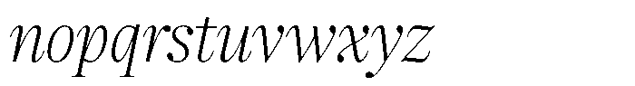 Pulso Title Pro Thin Italic Font LOWERCASE