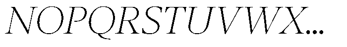 Pulso Title Thin Italic Font UPPERCASE
