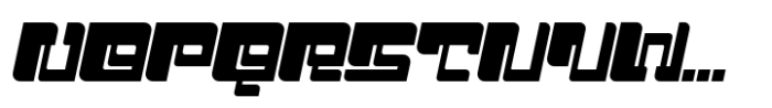 Punk Cyber Slant Font UPPERCASE
