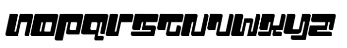 Punk Cyber Slant Font LOWERCASE