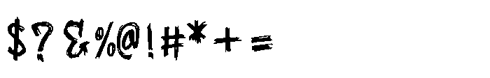 Punk Terror Font OTHER CHARS