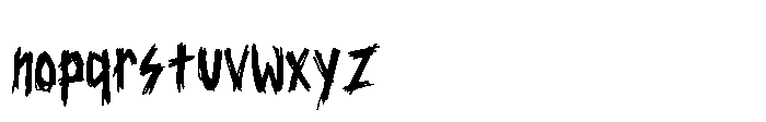 Punk Terror Font LOWERCASE