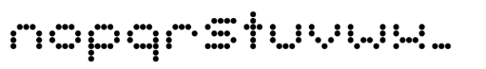 Punkted Font LOWERCASE