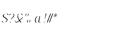Pure Motif Extra Light Italic Font OTHER CHARS