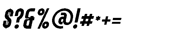 Pushkey Italic Font OTHER CHARS