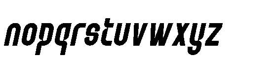 Pushkey Italic Font LOWERCASE