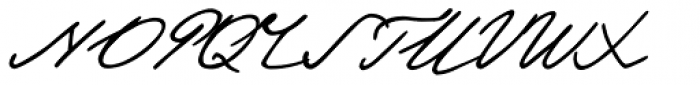 Pushkin Script Low Font UPPERCASE